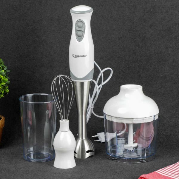 Kit Mixeur TOPMATIC 250W-4en1- Blanc (ESMS-250.2) Kit Mixeur TOPMATIC 250W-4en1- Blanc (ESMS-250.2)